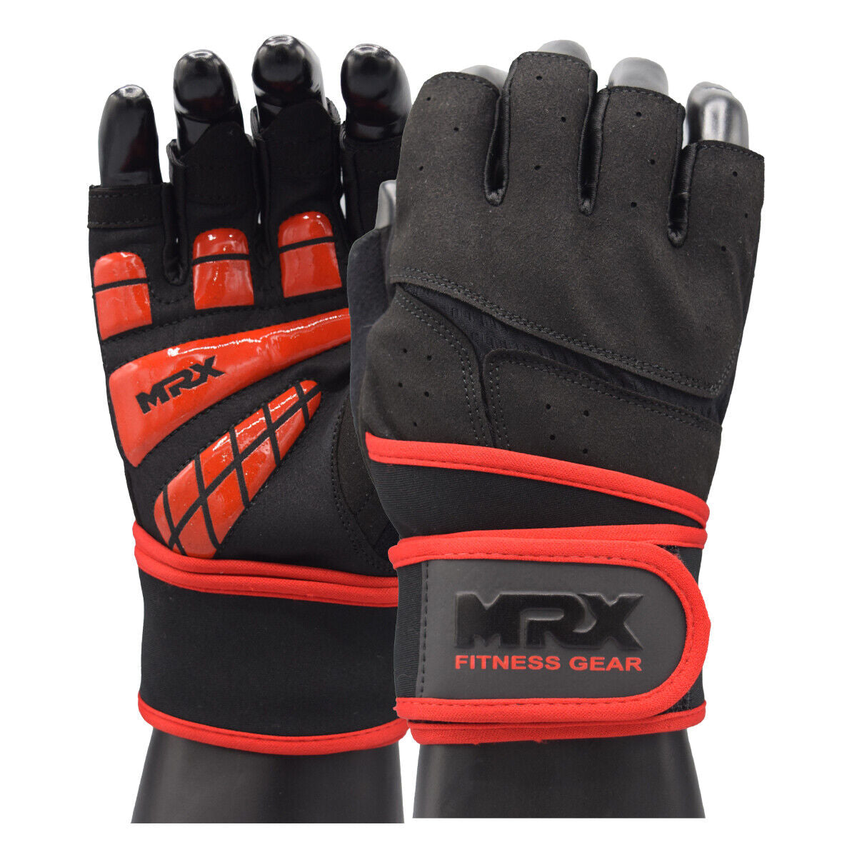 Guantes de Gimnasio MRX con soporte de muñeca para Hombre - Weight Lifting Gym